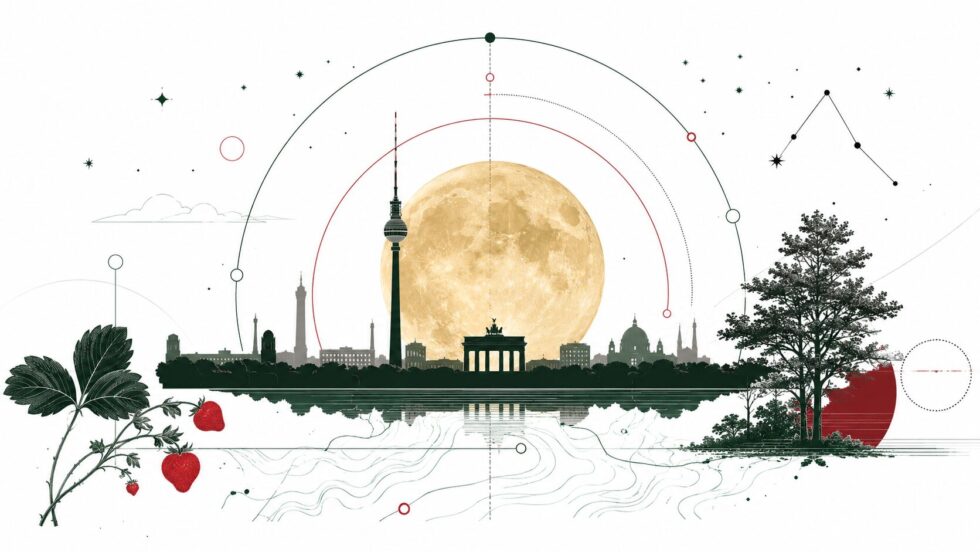 Erdbeermond 2026: Der Juni-Vollmond geht am 29. Juni um 21:54 Uhr über Berlin auf und gipfelt am 30. Juni um 01:57 Uhr. Warum er nicht rot leuchtet, Mikromond-Fakten und die besten Beobachtungsorte.