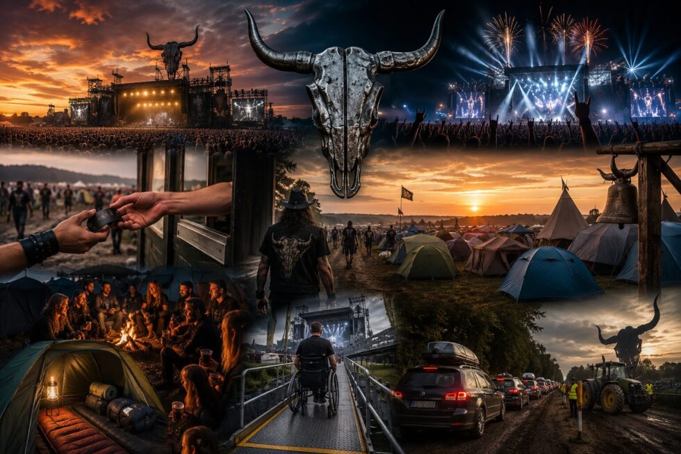 Wacken 2026 läuft offiziell bis 1. August. Der Guide erklärt Programm, Headliner, Tickets, Campingpreise, Access Pass, Öffnungszeiten und Abreise vom Campground am 2. August.