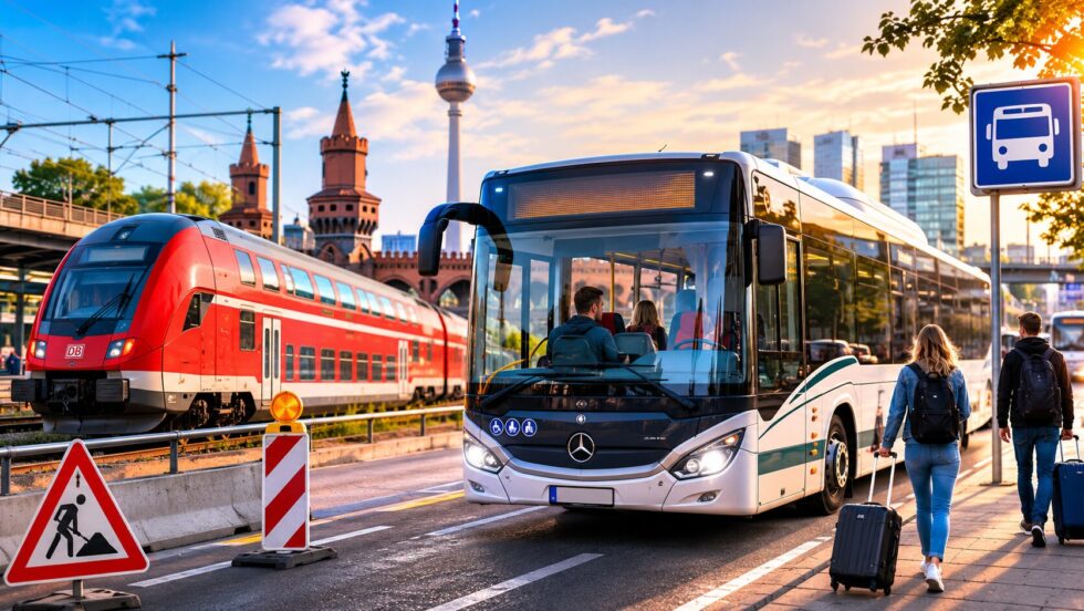 RE1 Berlin–Frankfurt (Oder) bleibt bis 15. August gesperrt. Alle SEV-Routen, Expressbusse über BER und A12, Fahrzeiten, Haltestellen und Alternativen für Pendler und Reisende im Überblick – kompakt.!