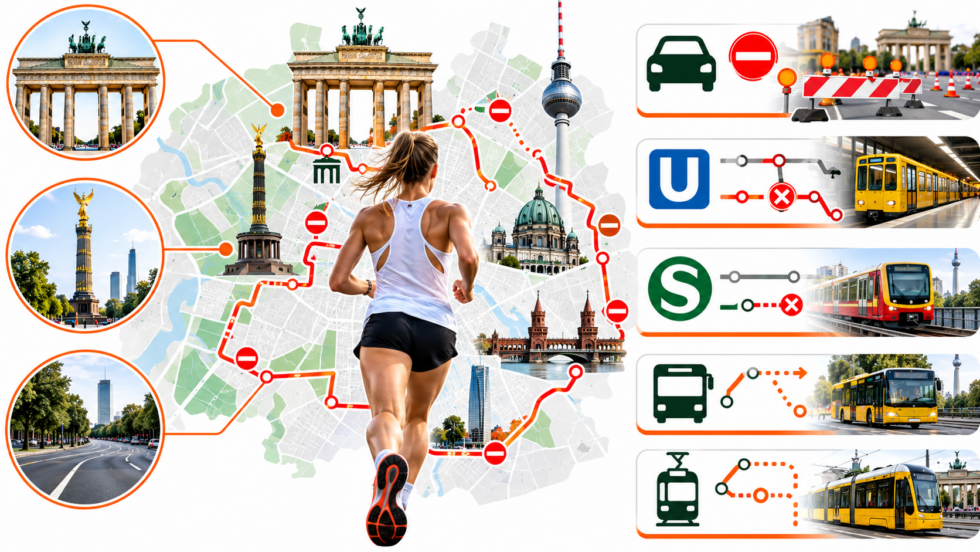 Wann und wo werden in Berlin Straßen wegen des Berlin-Marathons gesperrt? Alle Sperrzeiten am 26. und 27. September sowie Infos zu U-Bahn, S-Bahn und BVG.