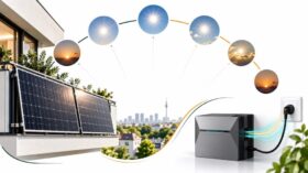 Wie viel Strom erzeugt eine Balkonsolaranlage im Tagesverlauf? Sonnenstand, Ausrichtung, Schatten, Wolken und Temperatur erklären die Schwankungen.