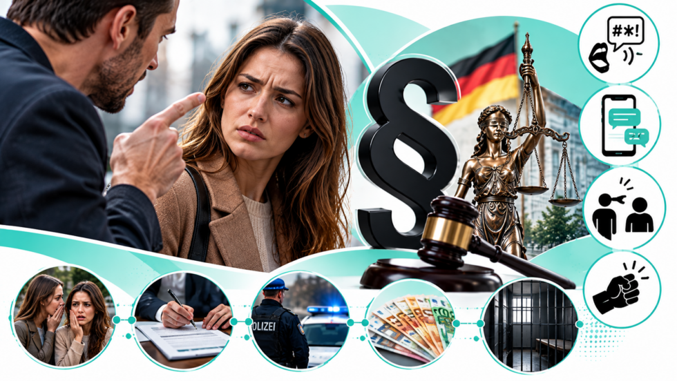 Beleidigung in Deutschland: Welche Schimpfwörter sind strafbar, wie hoch ist die Geldstrafe und welche Beweise zählen? Alle Regeln zu § 185 StGB, WhatsApp, Strafanzeige und Schmerzensgeld.