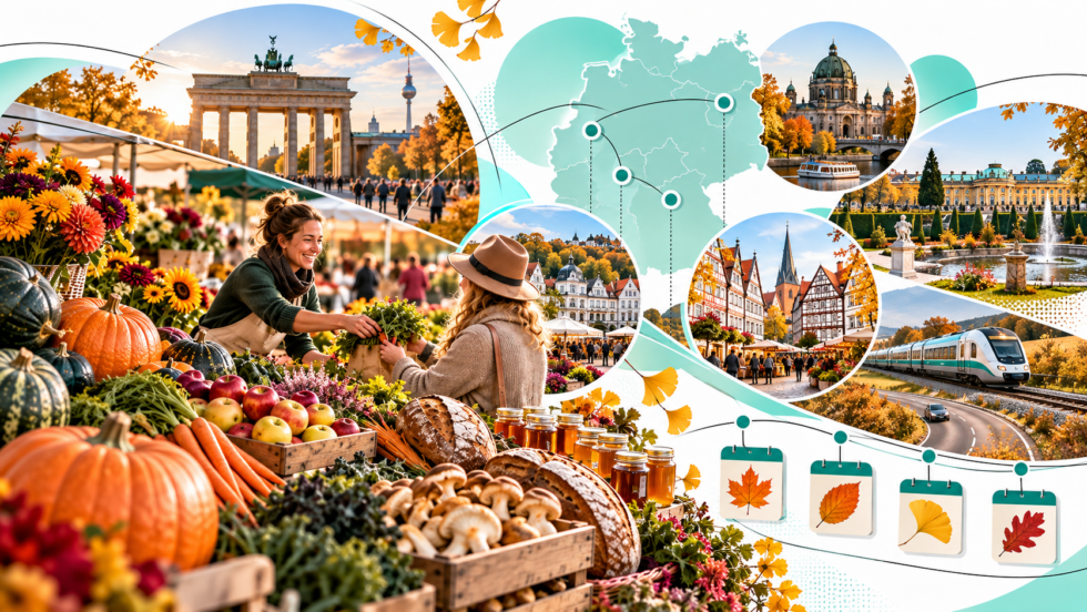 Bauernmarkt im Oktober 2026: Termine in Berlin, Brandenburg, Bad Pyrmont und Lemgo. Alle Infos zu Herbstmärkten, Öffnungszeiten, Eintritt, regionalen Produkten und Anreise am 17., 18., 24. und 25. Oktober.