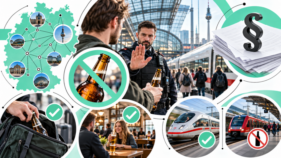 Alkoholverbot an Bahnhöfen ab 15. Oktober 2026: Wo gilt es in Deutschland und Berlin, welche Strafen drohen, was ist im ICE erlaubt und welche Ausnahmen gelten für Geschäfte und Restaurants?