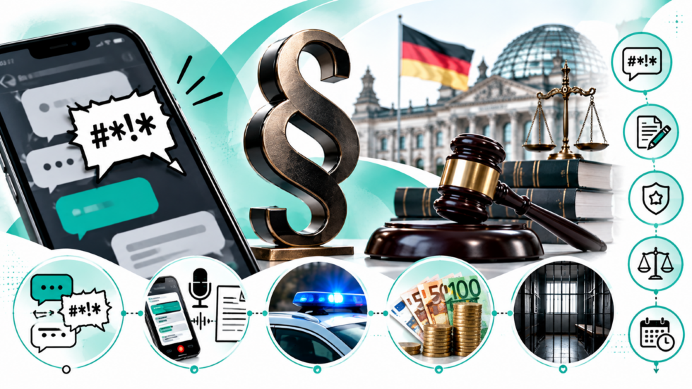 Beleidigung in Deutschland: Welche Schimpfwörter sind strafbar, wie hoch ist die Geldstrafe und welche Beweise zählen? Alle Regeln zu § 185 StGB, WhatsApp, Strafanzeige und Schmerzensgeld.