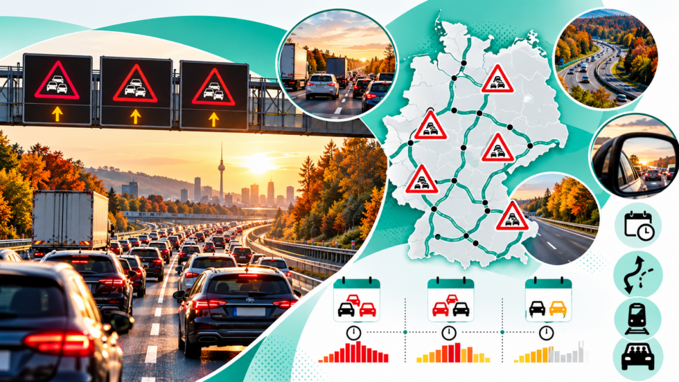 ADAC-Stauprognose für den 16. bis 18. Oktober 2026: Diese Autobahnen sind besonders betroffen, wann sich Staus bilden und welche Ausweichstrategien helfen.